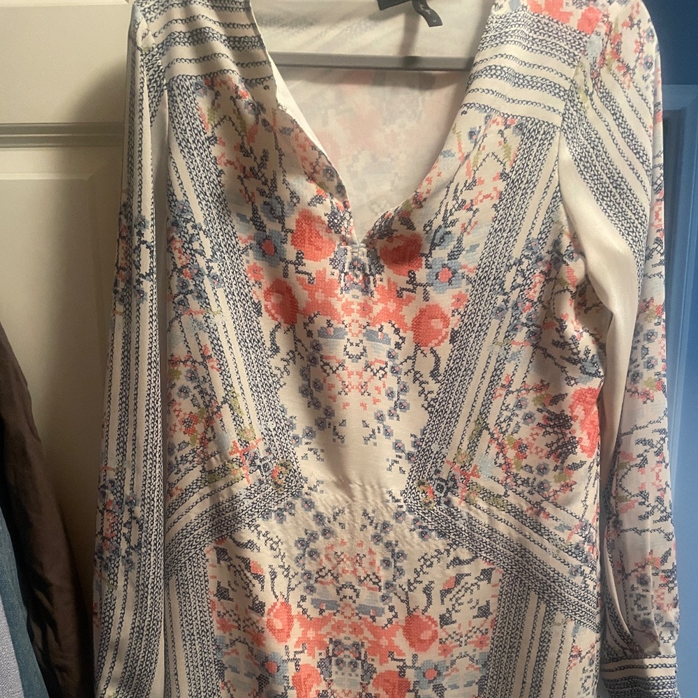 BCBG MaxAzria White Floral Dress
